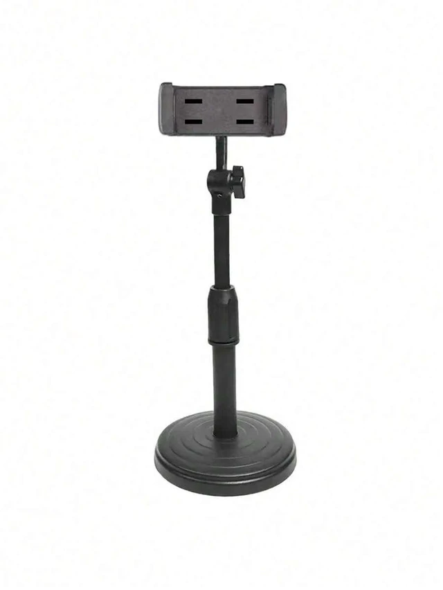 Main image of Bks Adjustable Desk Cellphone Live Streaming Tripod Stand, Portable Webcam Holder With Counterweight Plate, Universal Free-Adjustable Stand Compatible With IPhone Android Phone