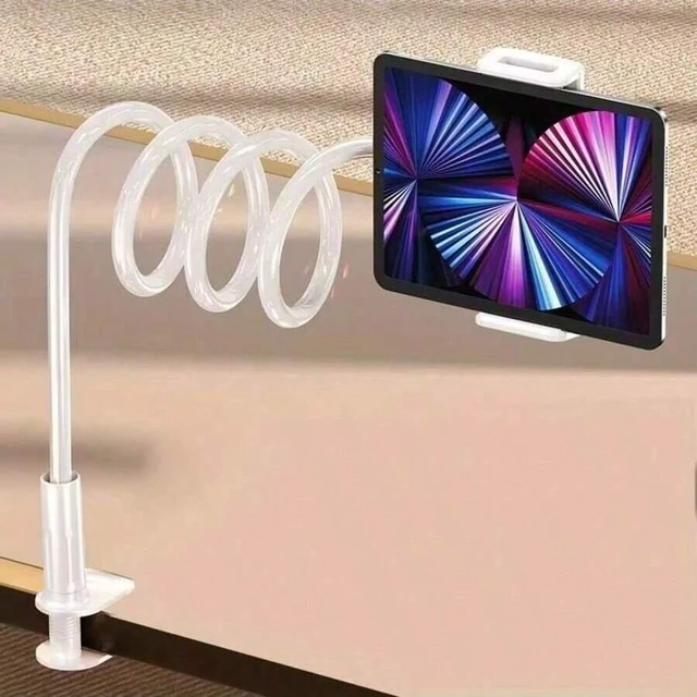Main image of Bks Gooseneck Tablet and Phone Holder, Thickened Flexible Arm Stand for Bed Desk Sofa, 360 Rotating Resin Mount Compatible with iPad Kindle Switch Galaxy Tabs