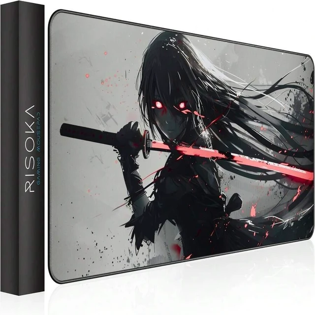 Alt view image 2 of 7 - Bks XXL Anime Gaming Mouse Pad 35.4 X 15.7 Inch - Water-Resistant & Stitched Edges - Large XL Mousepad For Desk - Gamer Accessories Big Full Deskpad Mat Game Mousepads Deskmat