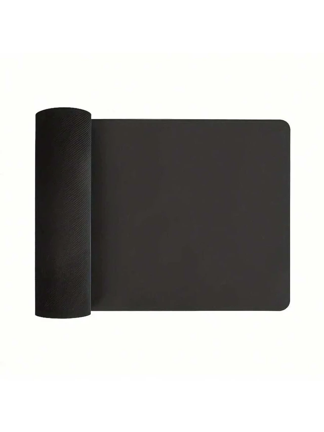 Alt view image 5 of 6 - Bks Black Desk Mat, Large Mouse Pad For Desk, Anti-Slip Big Mousepad With Stitched Edges, Computer Pad For Desktop
