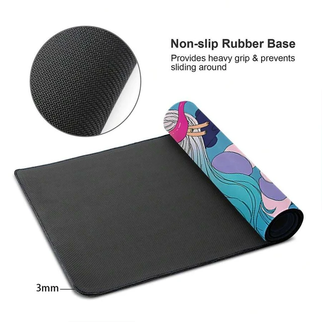 Alt view image 7 of 7 - Bks Large Gaming Mouse Pad Full Print Desk Mat Polyester Rubber Base for PC Laptop Office Keyboard