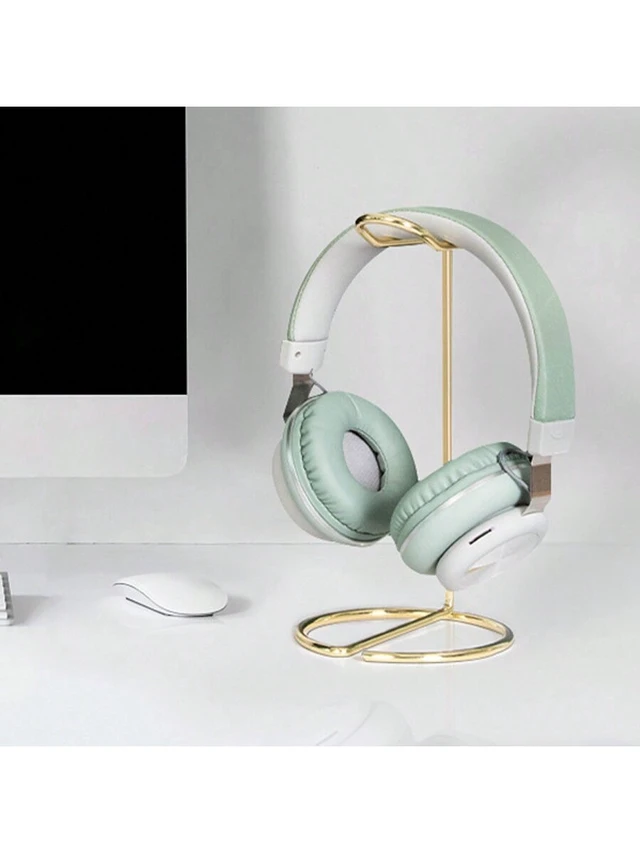 Alt view image 2 of 7 - Bks Desktop Metal Headphone Stand Holder, Gold Rose Gold Silver Finish, Universal Compatibility for Gaming PC Desk Organizer