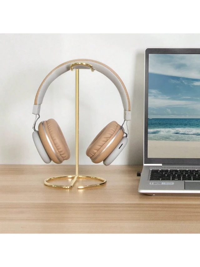 Alt view image 7 of 7 - Bks Desktop Metal Headphone Stand Holder, Gold Rose Gold Silver Finish, Universal Compatibility for Gaming PC Desk Organizer