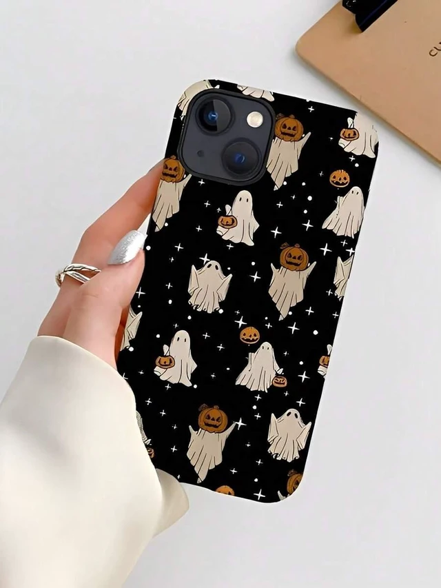 Alt view image 2 of 5 - Bks Halloween Pumpkin Lantern Ghost Phone Case. Suitable For IPhone 17, 16, 15, 14, 13, 12, 11, Pro Max Plus, Galaxy 25/24/23/22/21/ULTRA/PLUS/FE/A71/56/55/54/53/52/36/35/34/26/25/23/16/15/14/13/06. T