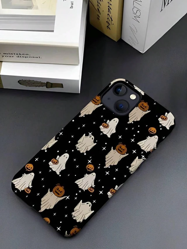 Alt view image 3 of 5 - Bks Halloween Pumpkin Lantern Ghost Phone Case. Suitable For IPhone 17, 16, 15, 14, 13, 12, 11, Pro Max Plus, Galaxy 25/24/23/22/21/ULTRA/PLUS/FE/A71/56/55/54/53/52/36/35/34/26/25/23/16/15/14/13/06. T