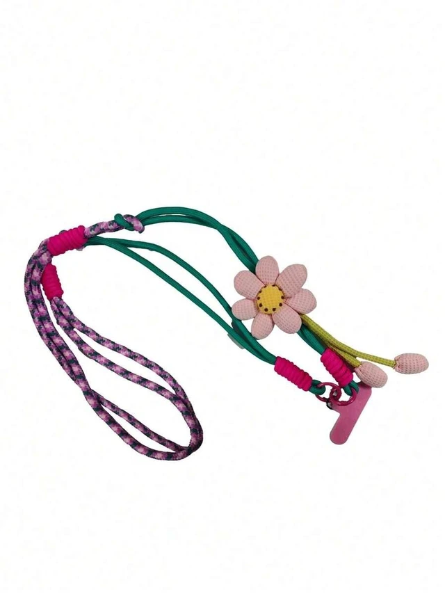 Main image of Bks Women's Crossbody Phone Lanyard Neck Wrist Strap Floral Patchwork Travel Hiking Long Dual