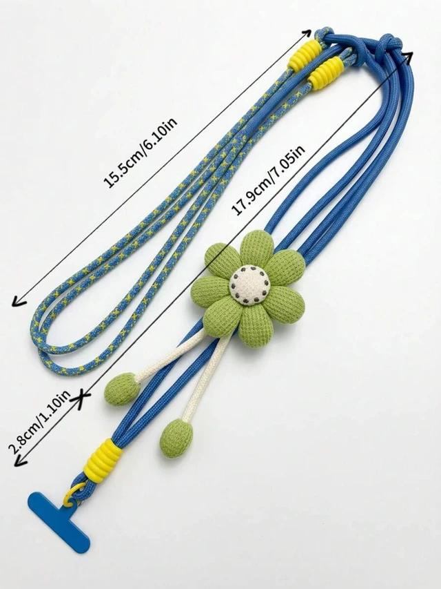Alt view image 4 of 7 - Bks Women's Crossbody Phone Lanyard Neck Wrist Strap Floral Patchwork Travel Hiking Long Dual