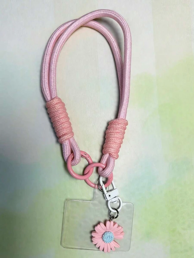 Alt view image 7 of 7 - Bks 2PCS Phone Lanyard with Star Pendant and Card Holder Woven Strap Keychain Clip for Women Men Holiday Gift