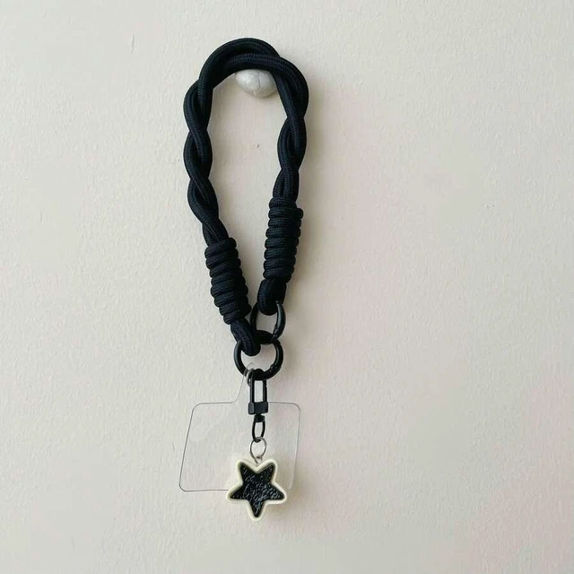 Alt view image 7 of 7 - Bks 2PCS Phone Lanyard with Star Pendant and Card Holder Woven Strap Keychain Clip for Women Men Holiday Gift