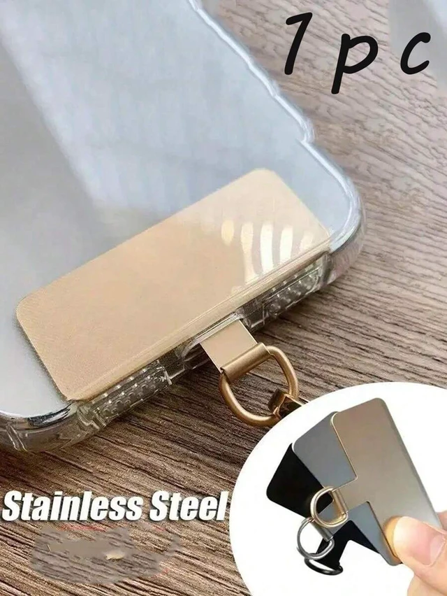 Alt view image 2 of 7 - Bks Universal Mobile Phone Lanyard Strap Metal Patch Ultra-Thin Case Accessory for Skiing Running Climbing Gift