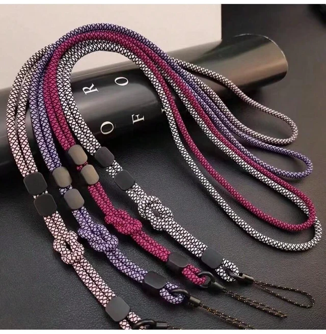 Alt view image 2 of 7 - Bks Adjustable Nylon Mobile Phone Lanyard Wrist Strap Cross-Body Keychain Compatible With Airpods Camera Pendants Multiple Color Options