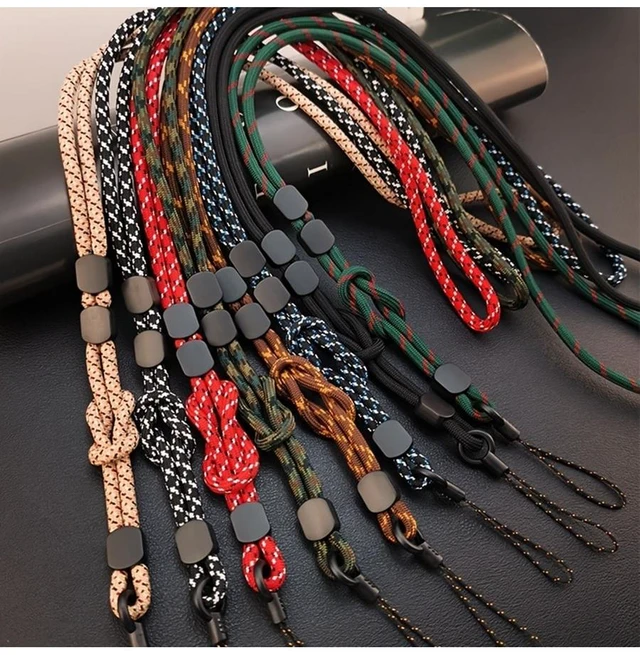 Alt view image 4 of 7 - Bks Adjustable Nylon Mobile Phone Lanyard Wrist Strap Cross-Body Keychain Compatible With Airpods Camera Pendants Multiple Color Options