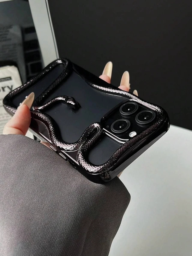 Alt view image 6 of 7 - Bks 3D Gold Snake Design Phone Case Full Coverage Anti-Fall Protective Cover for iPhone and Samsung Galaxy Models