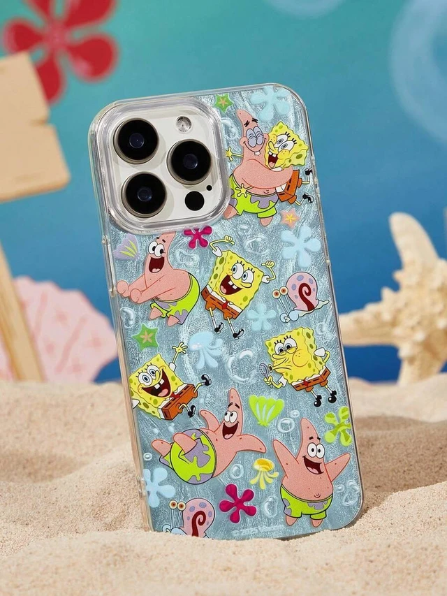 Alt view image 2 of 7 - Bks SpongeBob SquarePants Cartoon Graphic Phone Case Durable Fashionable Design Compatible With iPhone