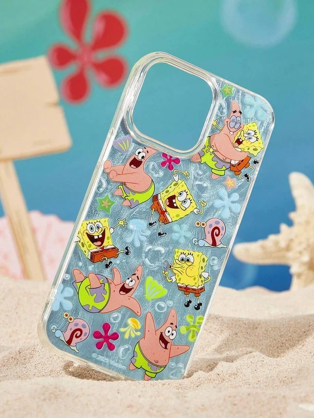 Alt view image 3 of 7 - Bks SpongeBob SquarePants Cartoon Graphic Phone Case Durable Fashionable Design Compatible With iPhone