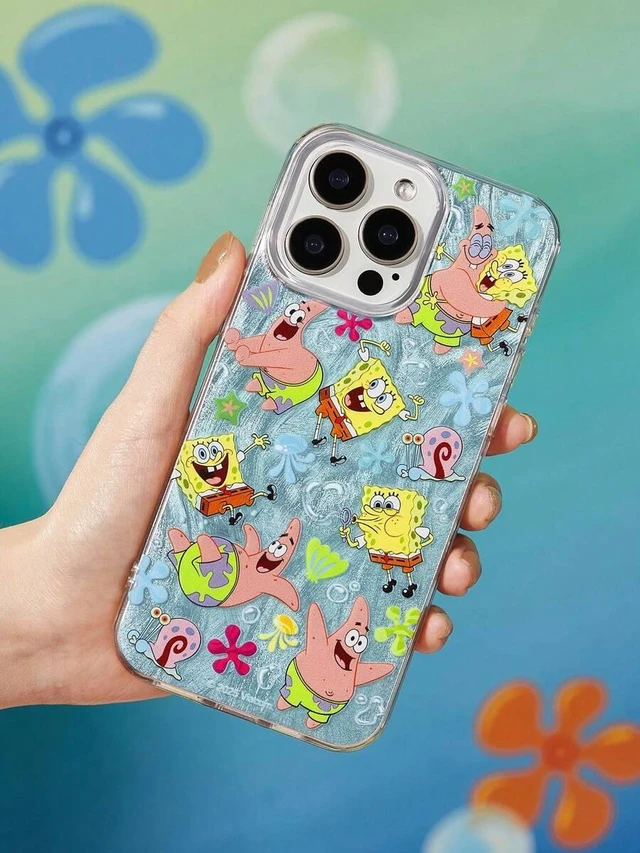 Alt view image 7 of 7 - Bks SpongeBob SquarePants Cartoon Graphic Phone Case Durable Fashionable Design Compatible With iPhone