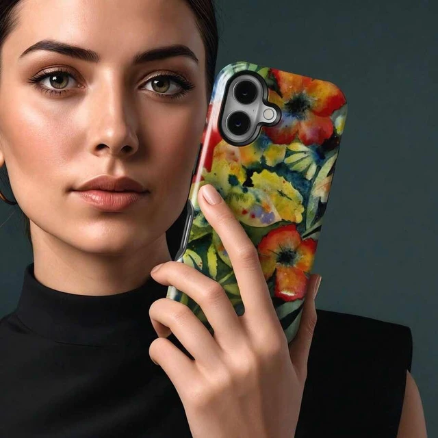 Alt view image 3 of 7 - Bks Cute Retro Floral Pattern Phone Case, Compatible With IPhone 17, 16, 15, 14 Plus, 13, 12, 11 Pro Max