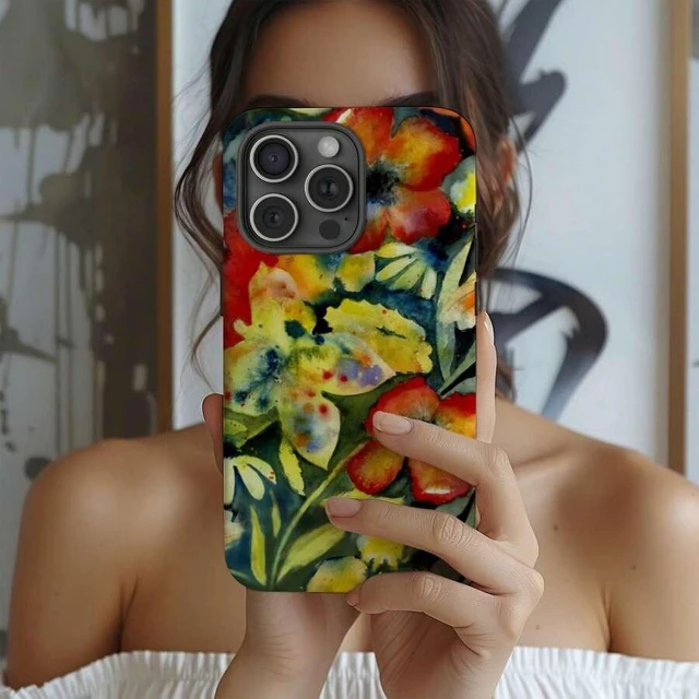 Alt view image 4 of 7 - Bks Cute Retro Floral Pattern Phone Case, Compatible With IPhone 17, 16, 15, 14 Plus, 13, 12, 11 Pro Max