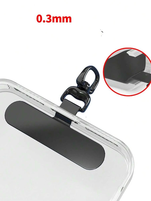 Alt view image 4 of 7 - Bks 360 Degree Rotatable Stainless Steel Phone Lanyard Hook Metal Pad Washer Secure Strap Attachment