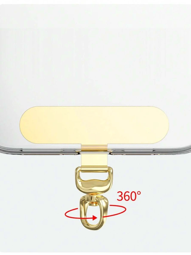 Alt view image 5 of 7 - Bks 360 Degree Rotatable Stainless Steel Phone Lanyard Hook Metal Pad Washer Secure Strap Attachment