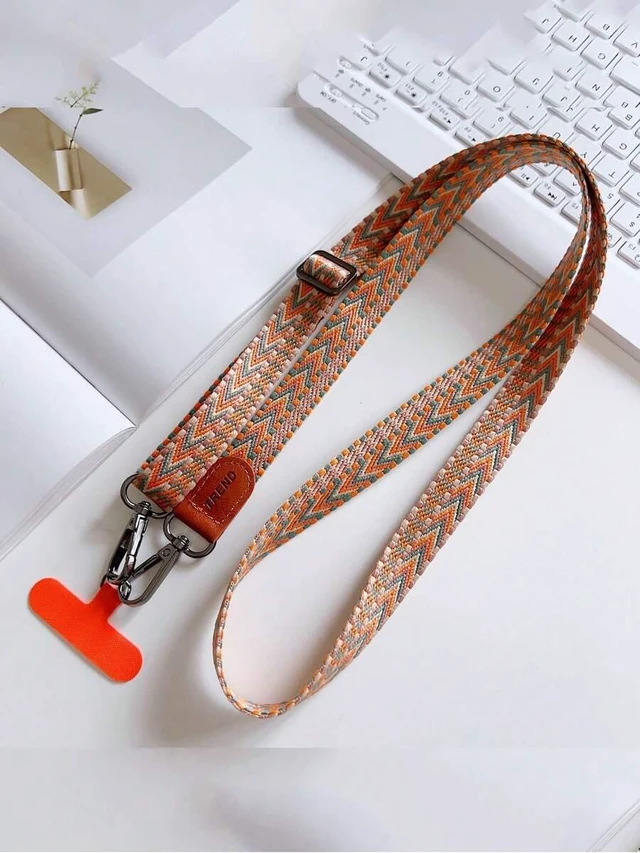 Main image of Bks Fabric Vintage Phone Lanyard Crossbody Strap Adjustable Shoulder Chain Anti-Loss For Women