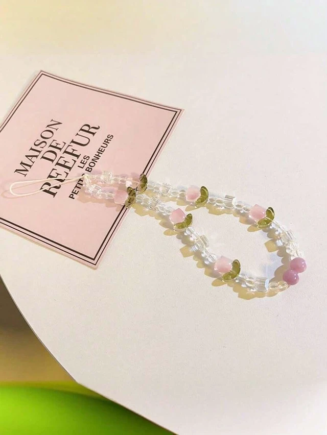 Alt view image 3 of 7 - Bks Minimalist Tulip Flower Phone Lanyard Wrist Strap Bag Charm Crossbody Accessory for Smartphone Camera Daily Use