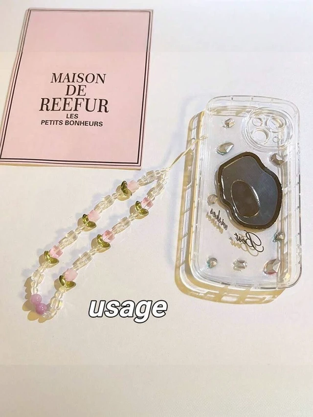 Alt view image 5 of 7 - Bks Minimalist Tulip Flower Phone Lanyard Wrist Strap Bag Charm Crossbody Accessory for Smartphone Camera Daily Use