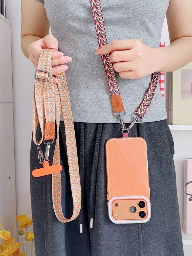 Alt view image 4 of 7 - Bks Fabric Vintage Phone Lanyard Crossbody Strap Adjustable Shoulder Chain Anti-Loss For Women