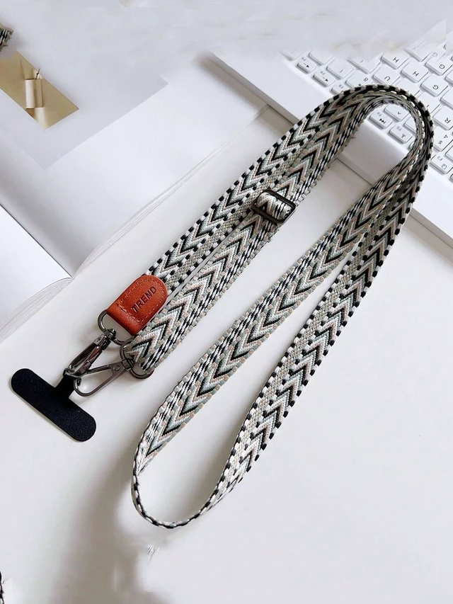 Alt view image 7 of 7 - Bks Fabric Vintage Phone Lanyard Crossbody Strap Adjustable Shoulder Chain Anti-Loss For Women