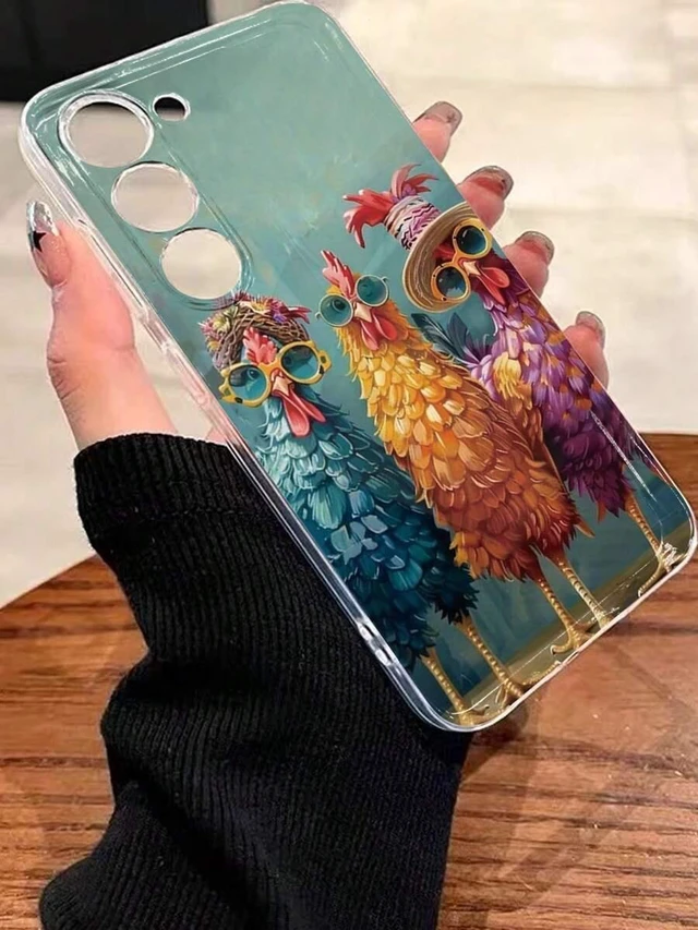 Alt view image 4 of 5 - Bks Minimalist Ditsy Floral Painted Phone Case Waterproof Shockproof Anti-Fall Scratch Resistant Compatible With iPhone Galaxy Redmi Series
