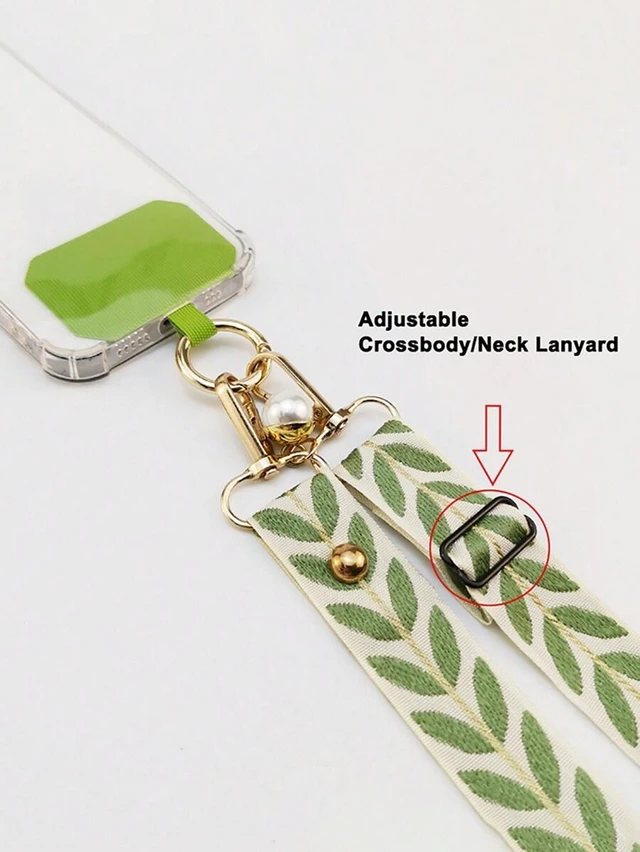 Alt view image 4 of 7 - Bks Adjustable Pearl Decorated Wide Strap Crossbody Phone Lanyard Elegant Charm Holder Gift for Mother Family Friends Birthday Holiday