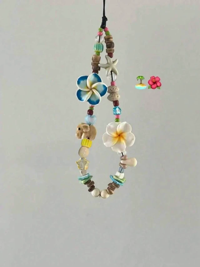 Alt view image 2 of 7 - Bks Beaded Phone Lanyard Strap with Sweetheart Design for Camera and Cell Phones Random Color