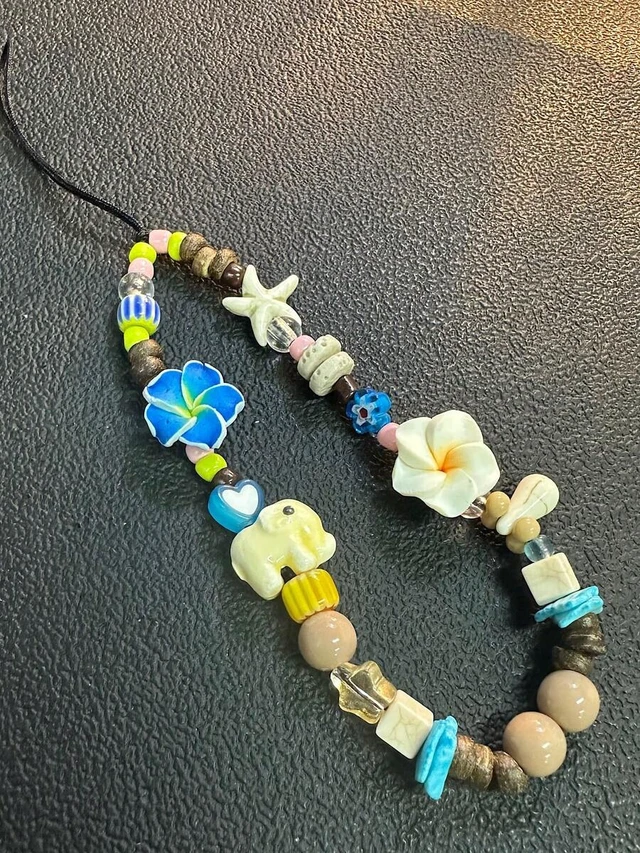 Alt view image 3 of 7 - Bks Beaded Phone Lanyard Strap with Sweetheart Design for Camera and Cell Phones Random Color