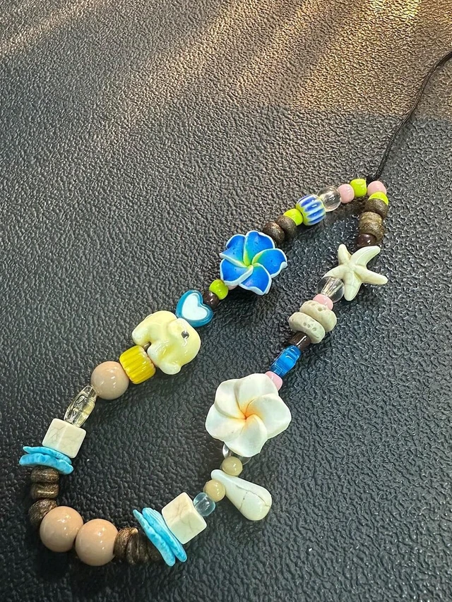 Alt view image 4 of 7 - Bks Beaded Phone Lanyard Strap with Sweetheart Design for Camera and Cell Phones Random Color