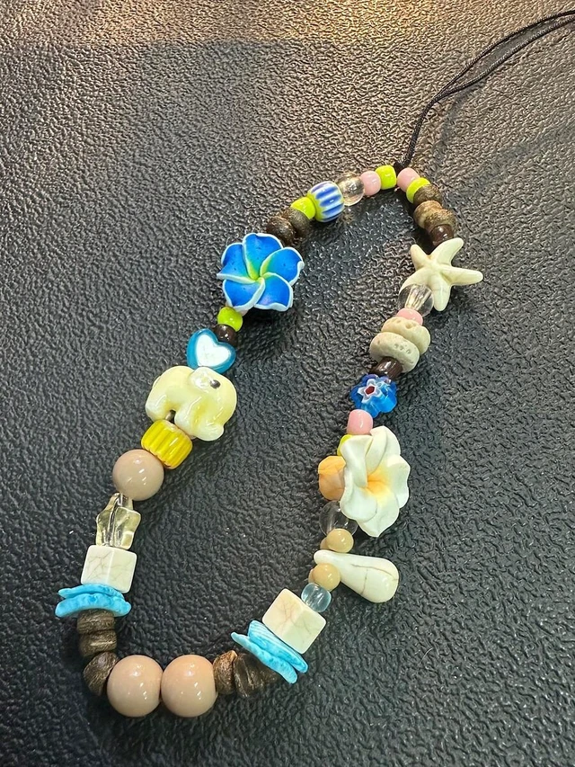 Alt view image 6 of 7 - Bks Beaded Phone Lanyard Strap with Sweetheart Design for Camera and Cell Phones Random Color