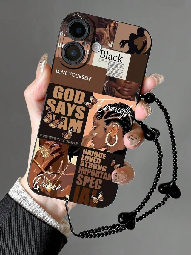 Alt view image 2 of 7 - Bks Phone Charm Lanyard Case Liquid Silicone Shockproof Full Body Protection Compatible with iPhone 16 15 14 13 12 11 Galaxy A S Series