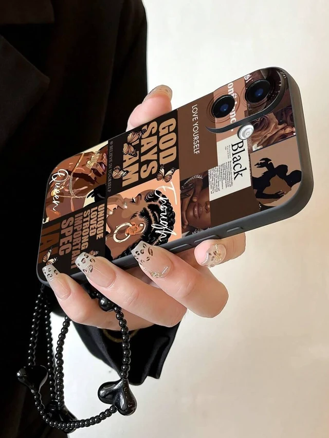 Alt view image 5 of 7 - Bks Phone Charm Lanyard Case Liquid Silicone Shockproof Full Body Protection Compatible with iPhone 16 15 14 13 12 11 Galaxy A S Series