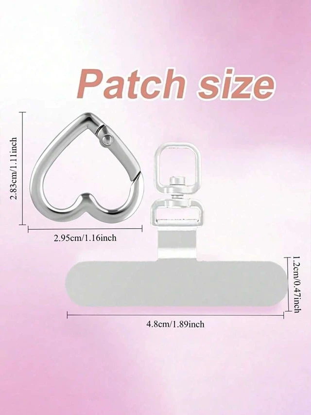 Alt view image 4 of 7 - Bks 2-In-1 Rotating Stainless Steel Phone Lanyard Clip with Spring Ring Anti-Drop Finger Strap Universal Case Back Adhesive Holder