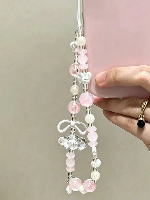 Alt view image 2 of 7 - Bks Handmade Beaded Phone Charm Cloud Star Design Anti-Loss Lanyard for Apple iPhone Pro Bluetooth Earphone Case Travel Bag Keychain