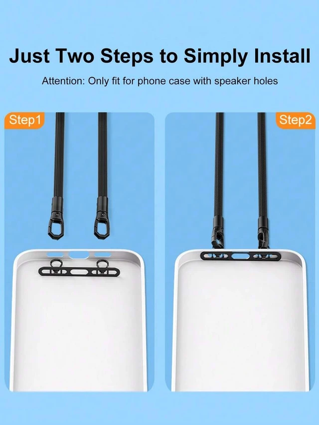 Alt view image 5 of 7 - Bks 304 Stainless Steel Side-Mounted Phone Clip, Ultra-Thin Adhesive Back, Sturdy Connected Ring, Dual Clip Design, Wrist Strap Metal Ring Gift