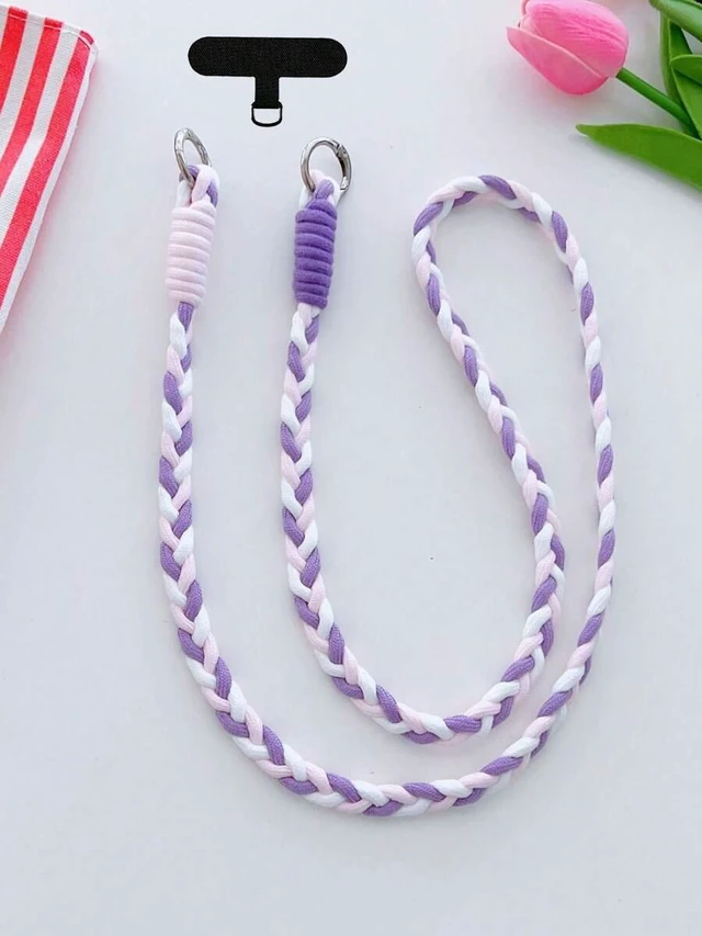 Main image of Bks Phone Lanyard Strap Durable Braided Cord Universal Case Fit Colorful Design Metal Clasp