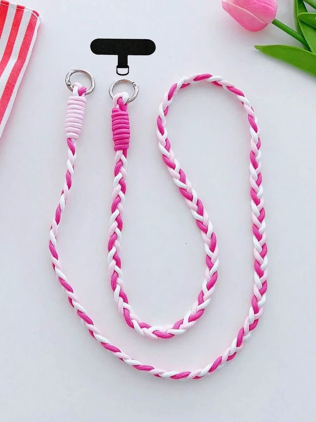 Main image of Bks Phone Lanyard Strap Durable Braided Cord Universal Case Fit Colorful Design Metal Clasp