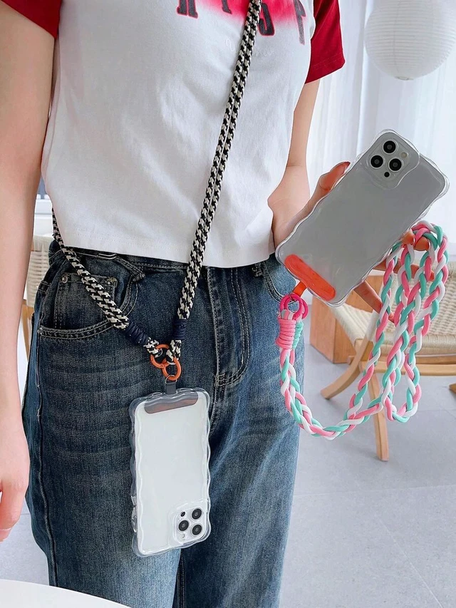 Alt view image 5 of 7 - Bks Phone Lanyard Strap Durable Braided Cord Universal Case Fit Colorful Design Metal Clasp