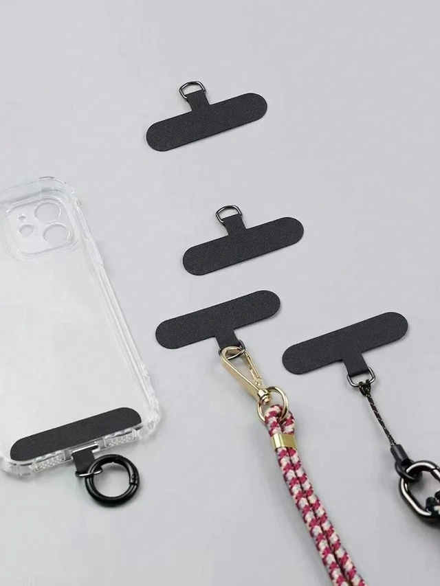 Alt view image 4 of 7 - Bks Universal Phone Lanyard Clips Replacement Parts for Cases Fit All Phones Black White Won't Affect Charging