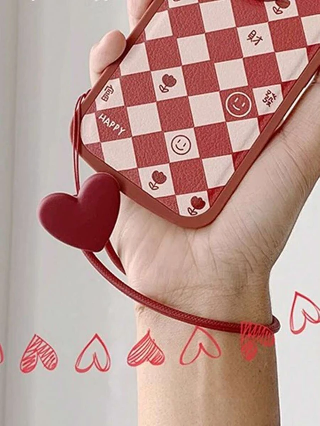 Alt view image 5 of 7 - Bks Heart Shaped Silicone Phone Lanyard Minimalist Luxury Charm for Mother Family Birthday Holiday Gift