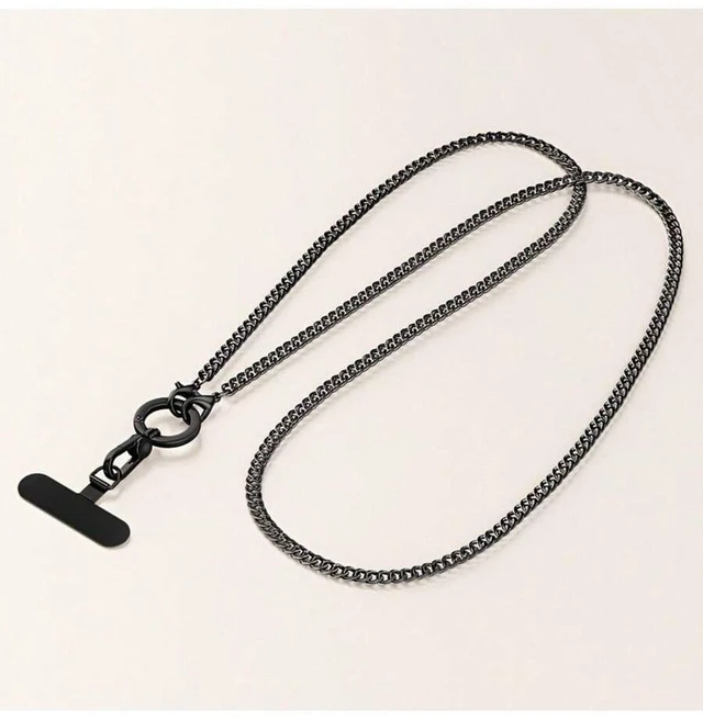 Main image of Bks 360° Swivel Metal Phone Lanyard Chain With Pad, Cross-Body Strap For Women, Durable Anti-Lost Cord With Metal Clip
