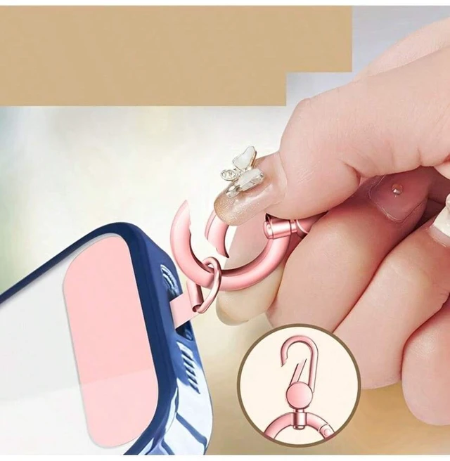 Alt view image 5 of 7 - Bks 360° Swivel Metal Phone Lanyard Chain With Pad, Cross-Body Strap For Women, Durable Anti-Lost Cord With Metal Clip