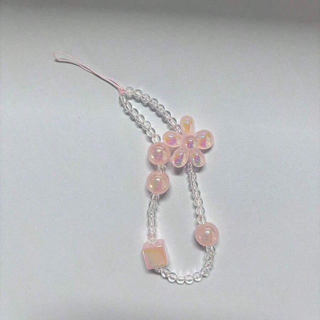 Main image of Bks Handmade Beaded Phone Lanyard Cartoon Cherry Fruit Style Anti-Lost Wrist Strap for Camera and Mobile Devices