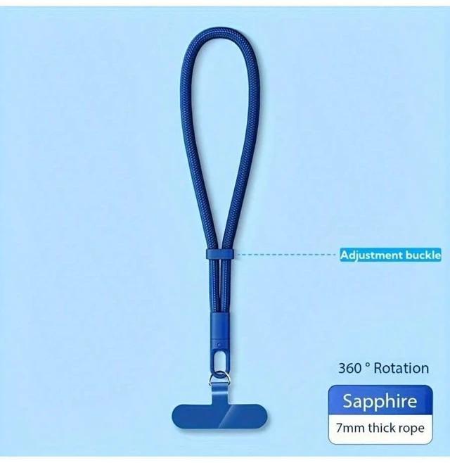 Main image of Bks Adjustable Phone Lanyard Wrist Strap, Anti-Theft Security Buckle, Short Hanging Cord Gift for Mother Family Friends Birthday Holiday