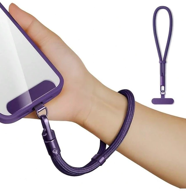 Main image of Bks Adjustable Phone Lanyard Wrist Strap, Anti-Theft Security Buckle, Short Hanging Cord Gift for Mother Family Friends Birthday Holiday